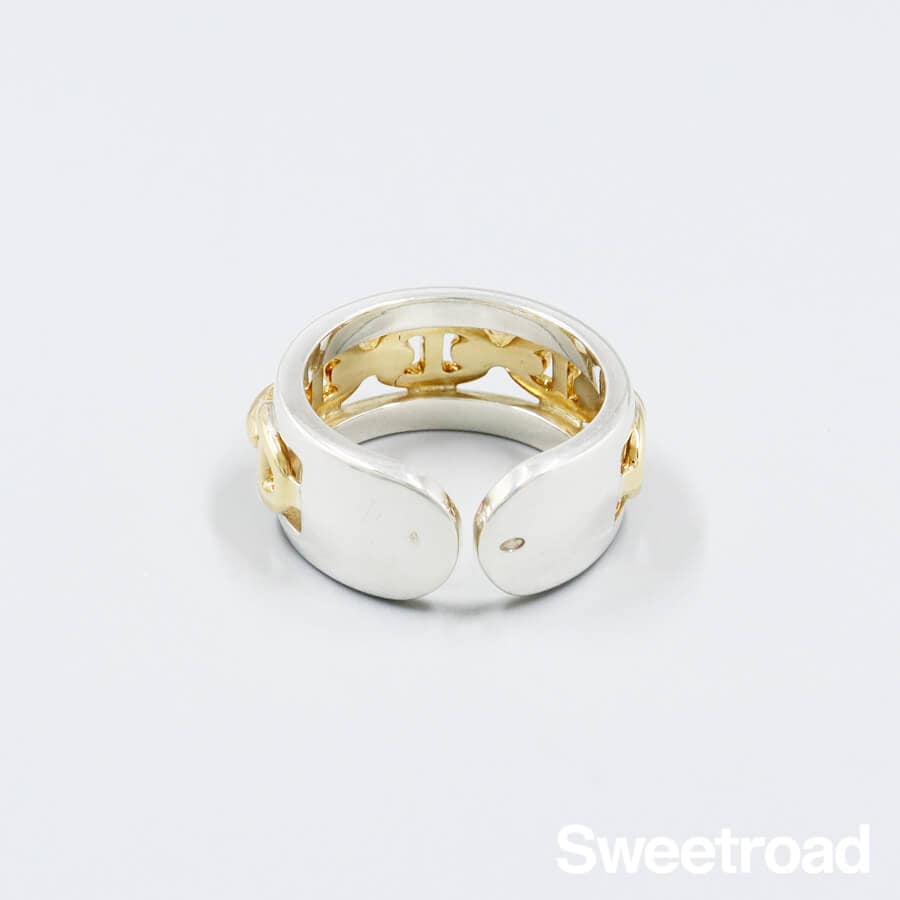 エルメス シェーヌダンクル アンシェネリング 18KYGコンビ 52サイズ w