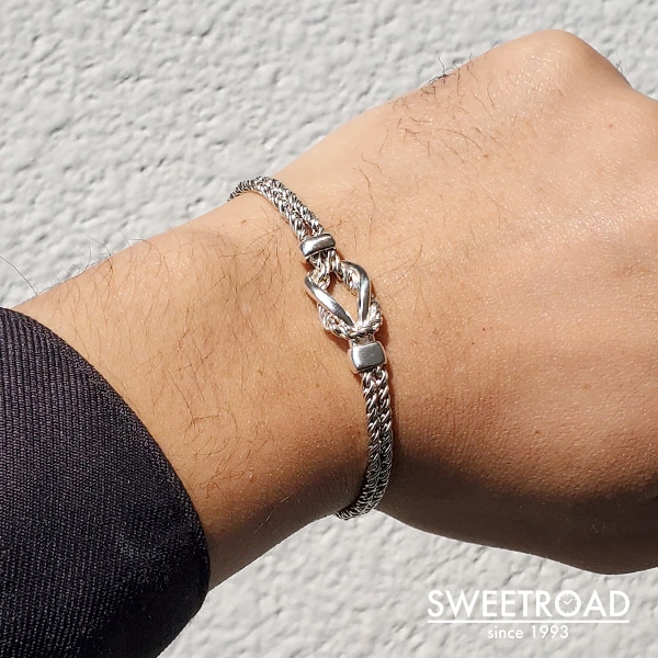 ティファニー ダブルロープ・センターノット ブレスレット w-28417gnz