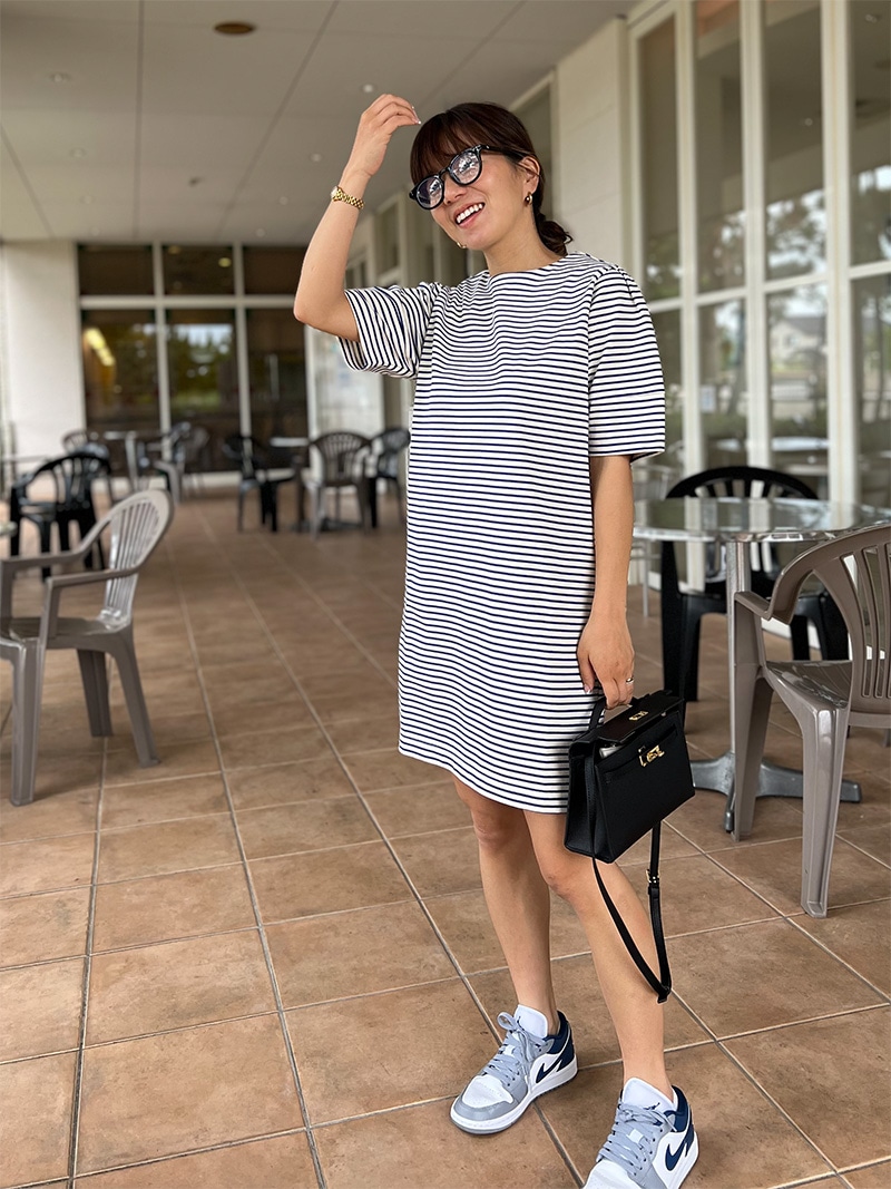 1枚で楽ちんスタイル｜マリンボーダーワンピース | ワンピース,半袖