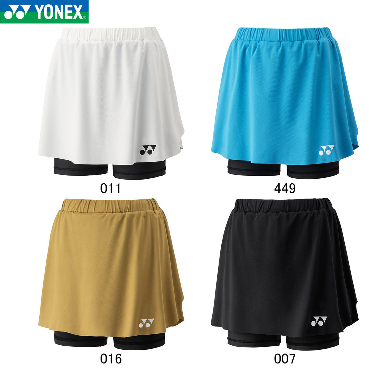 YONEX 26181 ウィメンズスカート(インナースパッツ付き) ウェア