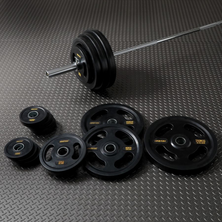オリンピック ラバーバーベル 135kgセット IROTEC (アイロテック)