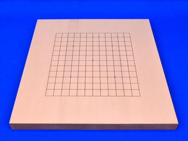 囲碁セット 13路19路両用新桂1寸卓上碁盤セット(ガラス碁石桜・プラ角