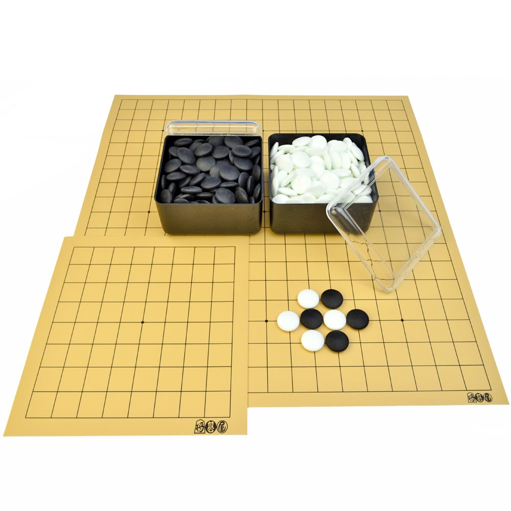 囲碁の駒 白石（黒石）＆ 碁笥 セット 木箱付き 囲碁の駒 白石（黒石
