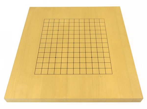 囲碁セット 13路19路両用新かや1寸卓上碁盤セット(蛤碁石28号・欅特大