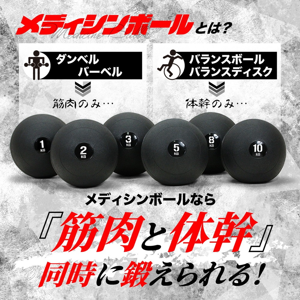 メディシンボール 3kg スラムボール ウェイトボール 体幹 トレーニング