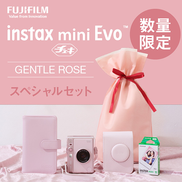 チェキ” INSTAX mini Evo ジェントルローズ スペシャルセット | フジ
