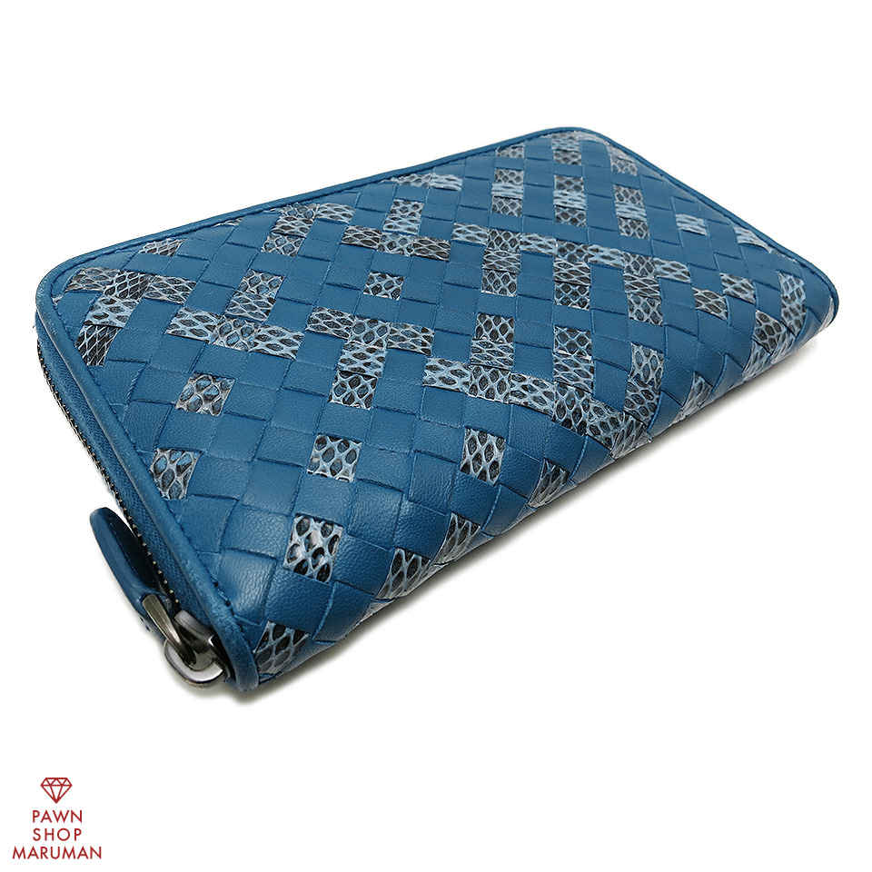 ボッテガ・ヴェネタ イントレチャート ジップアラウンドウォレット