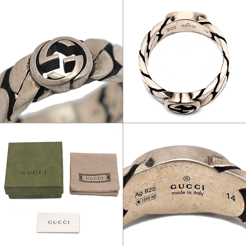 グッチ シルバーリング #13 1695MI Ag925 約13号 【中古】 | 株式会社