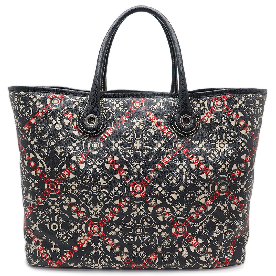 シャネル CCココマーク ココストラベルトートバッグ A36181 PVC×レザー