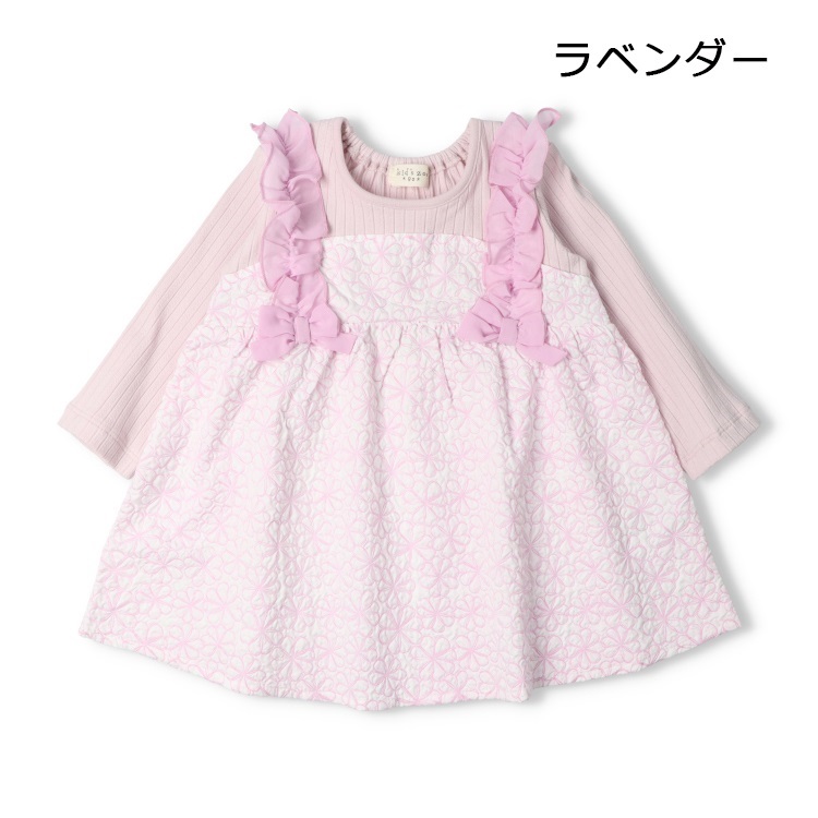 会員ランク別セール対象】花柄重ね着風チュニックワンピース ベビー