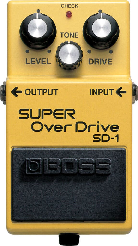 Boss SD-1 Super Overdrive Pedal | Warm Distortion for Blues & Rock