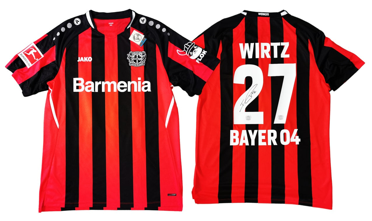 Bayer 04 Leverkusen 2021-2022 Home Signiert - Wirtz 27 – maratoni
