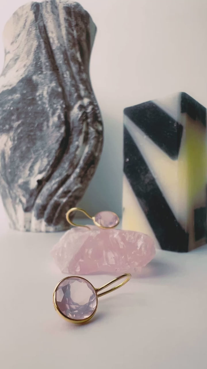 MARIHA(マリハ) Light Dreams ピアス ローズクォーツ K18 天然石