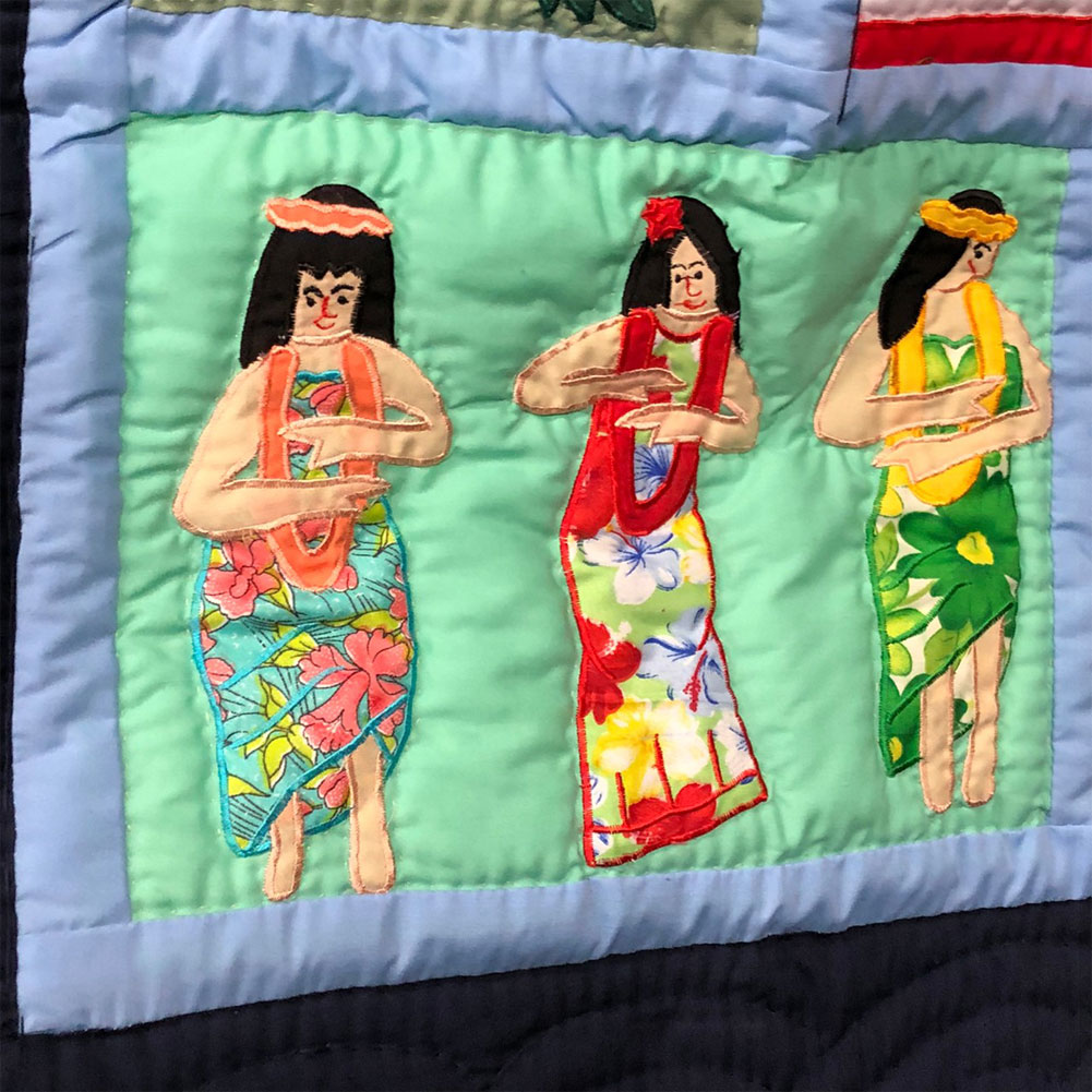 Hawaiian quilt ハワイアンキルトタペストリー ドリームオブハワイ 123