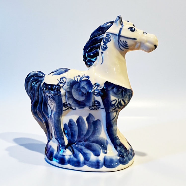 ロシア雑貨店マリンカ / グジェリ陶器 馬小物gz226