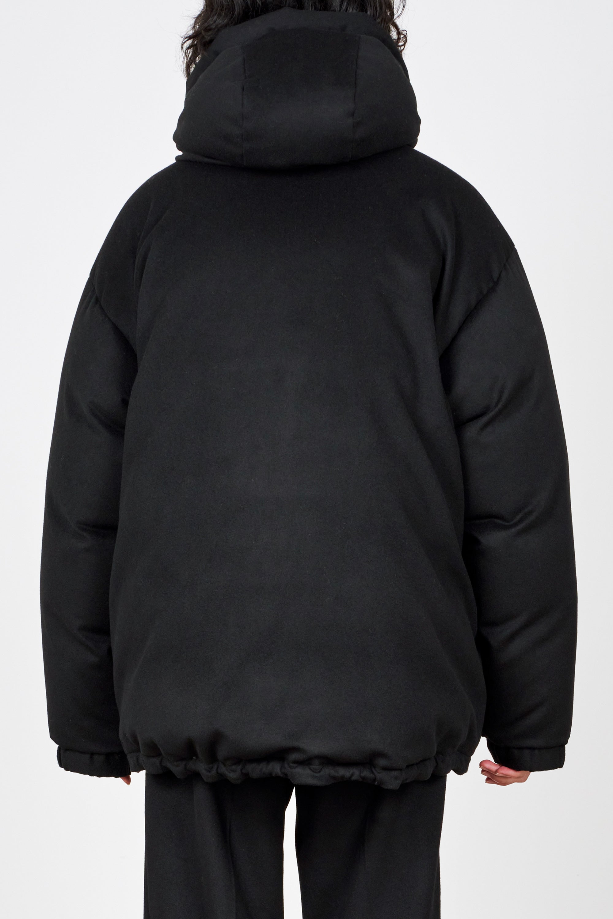 カシミヤフランネル / カシミヤダウンジャケット, Black – MARKAWARE