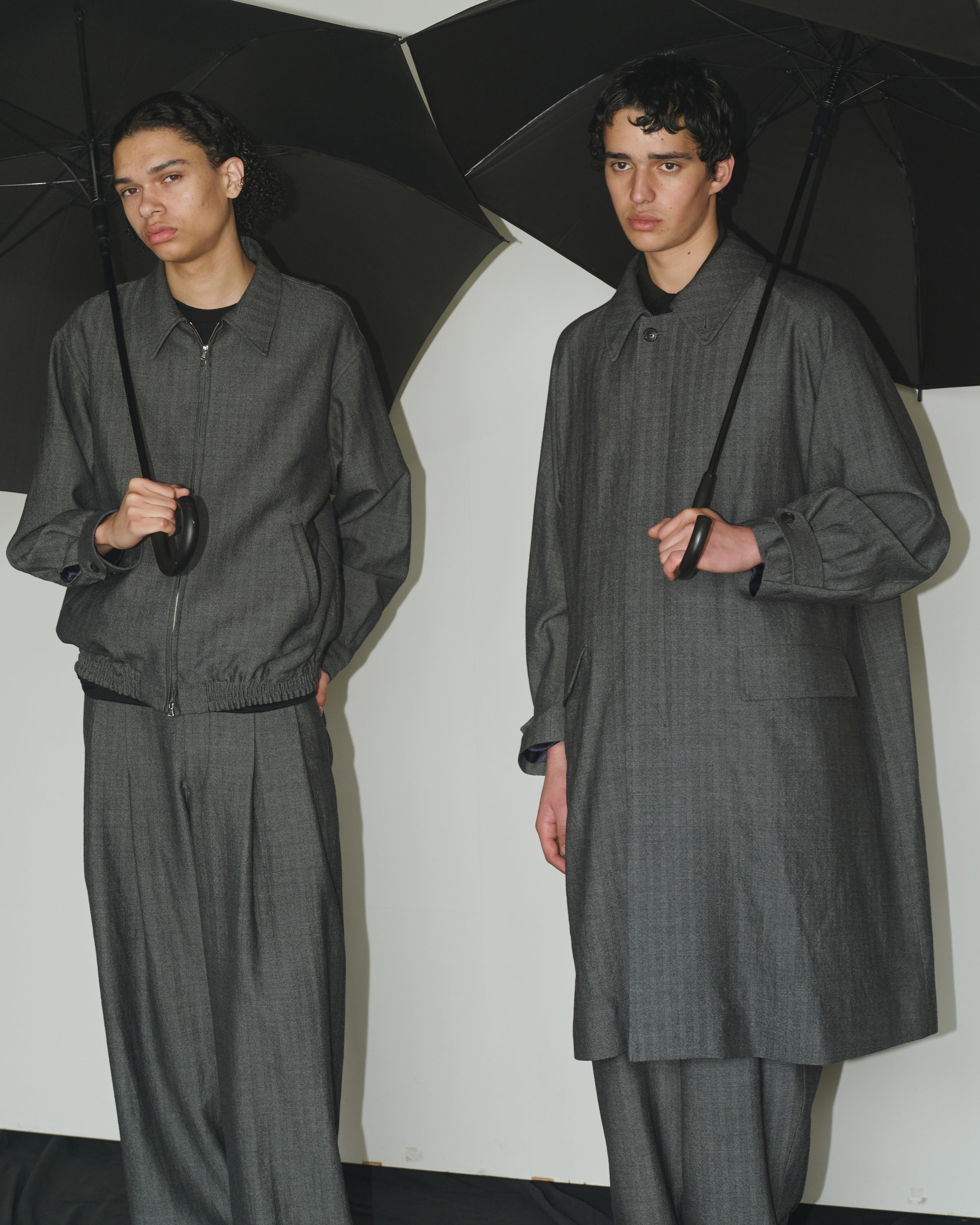 ウールサージ ワッシャータンブラー / ラグランスリーブコート