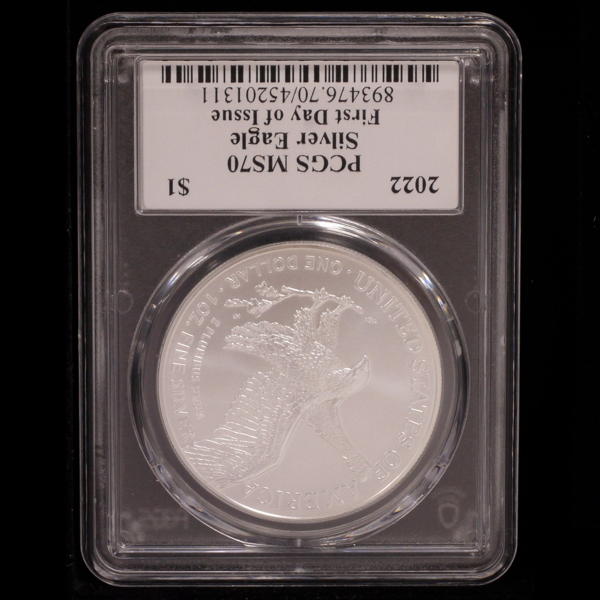 アメリカ 1ドル銀貨 2022年 ウォーキング・リバティ PCGS MS70 FIRST