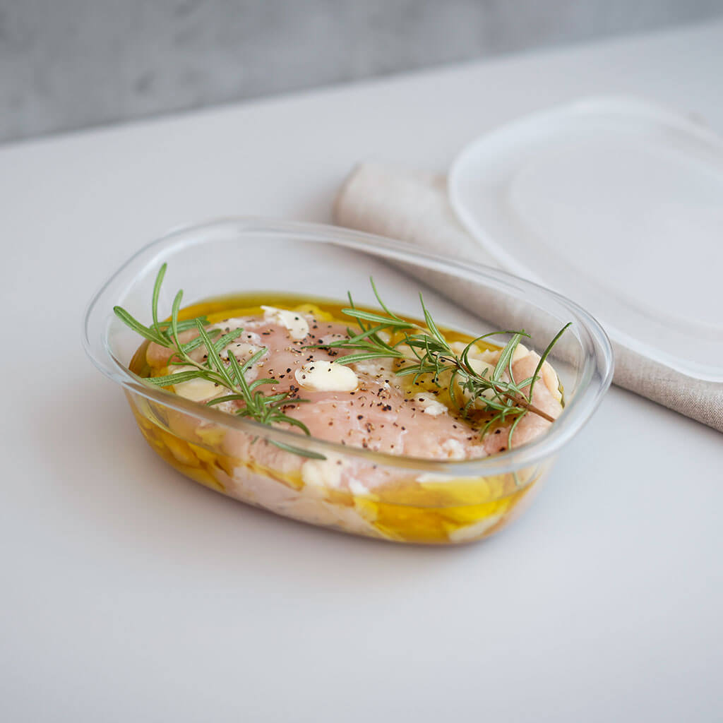 marna】うつわにもなる保存容器 650mL(2個入り クリア): キッチン