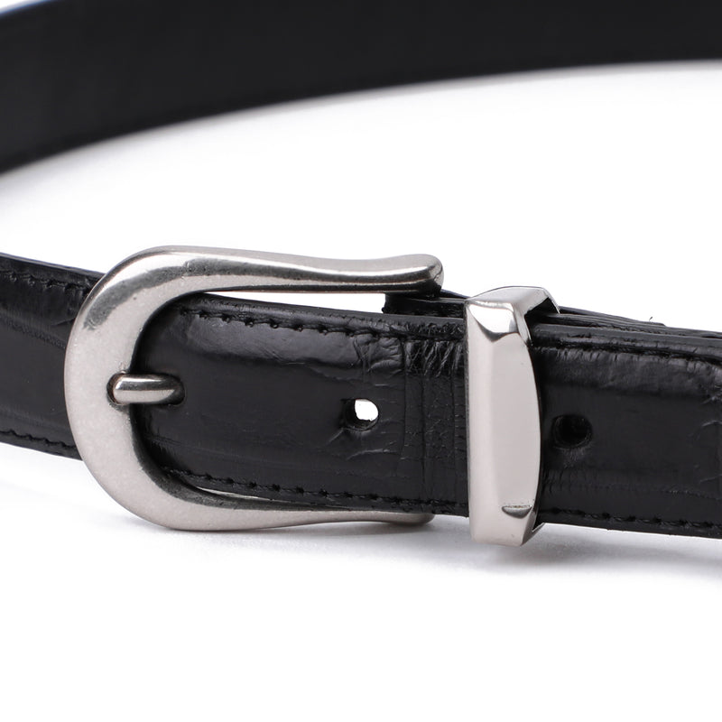 THE SOLE（ザソール）クロコダイルブラック プンターレベルト