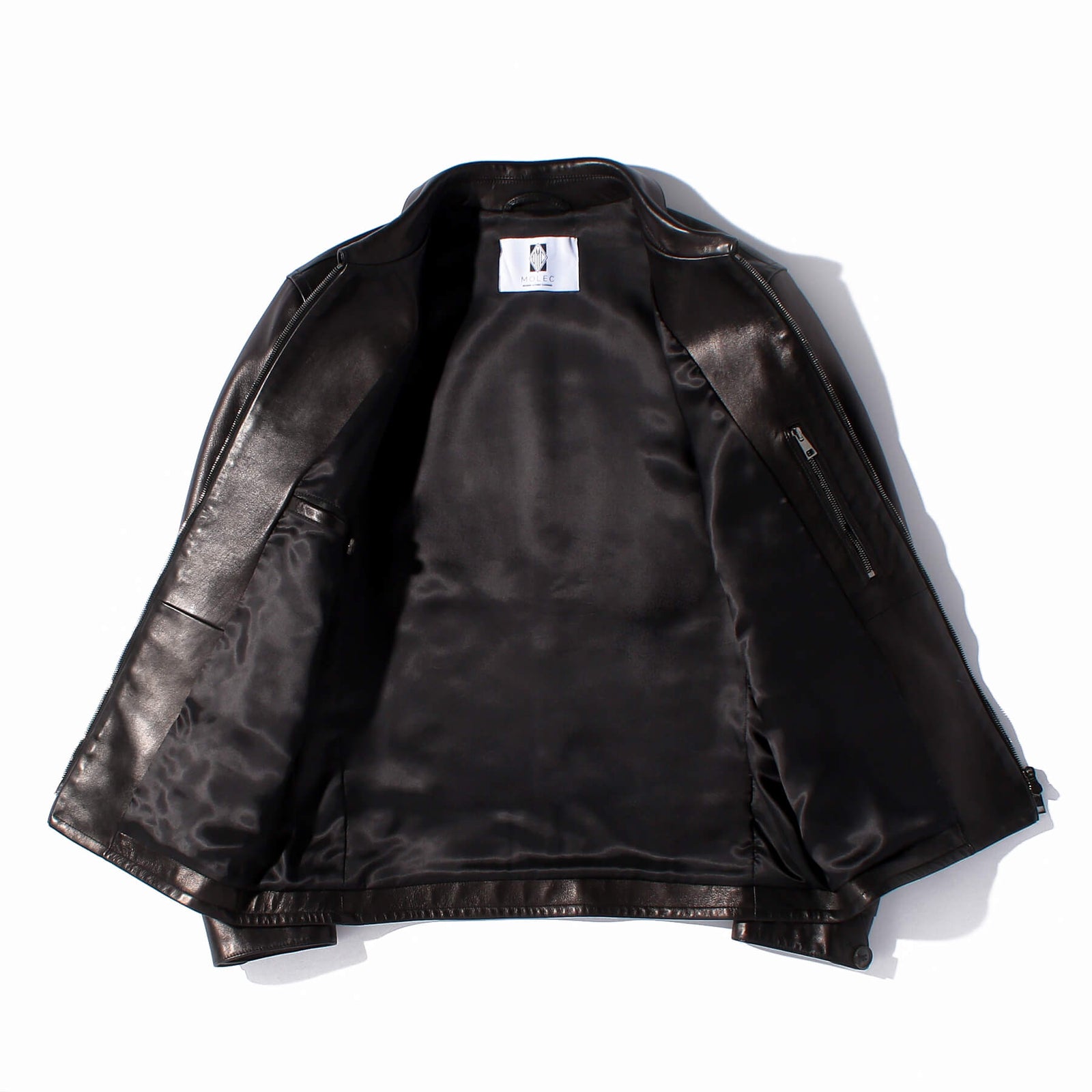 MOLEC（モレック）プロンジェラムレザー 襟付きシングルライダース