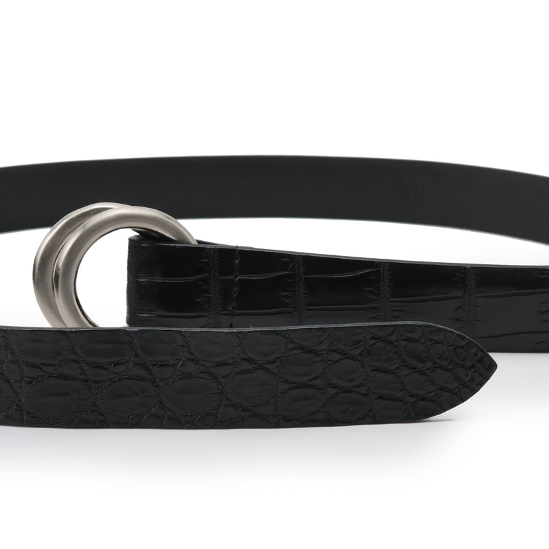 THE SOLE（ザソール）ダブルリングベルトクロコダイル ブラック