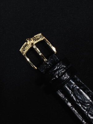 ANTIDOTE BUYERS CLUB 「Leather Bracelet(Crocodile/Gold