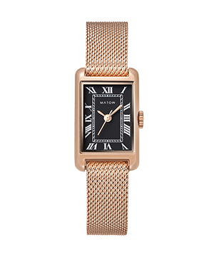 MATOW マトウ TSUKI 朧月 ノワール / SQUARE ROSE GOLD MESH NOIR