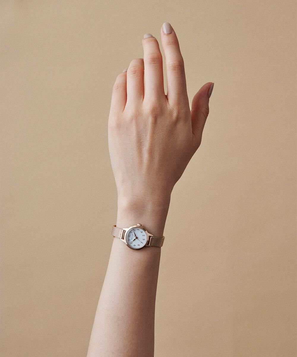 MATOW マトウ TSUKI 清月 / ROUND ROSE GOLD WHITE MESH レディース