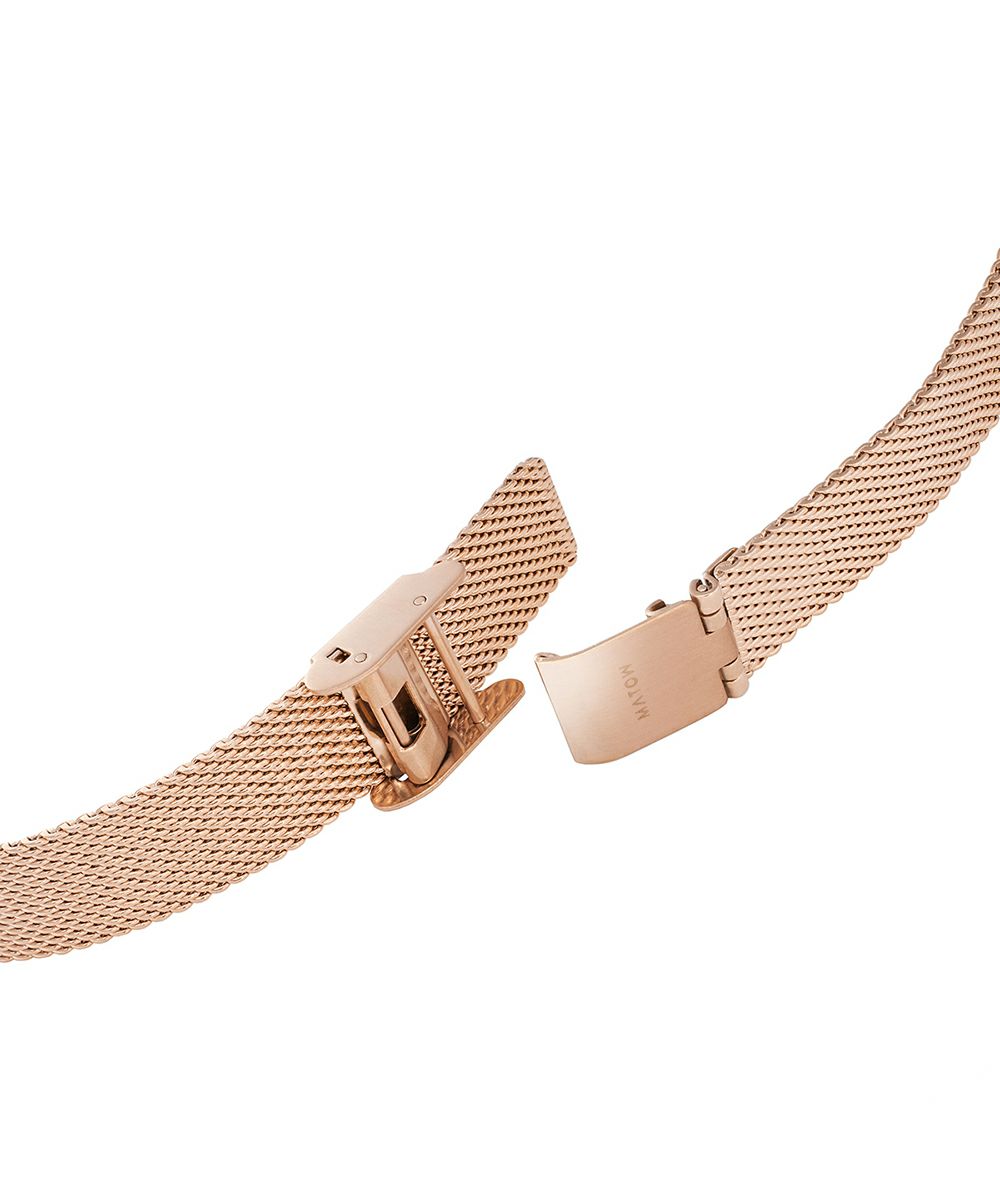 MATOW マトウ TSUKI 朧月 / SQUARE ROSE GOLD MESH レディース 腕時計