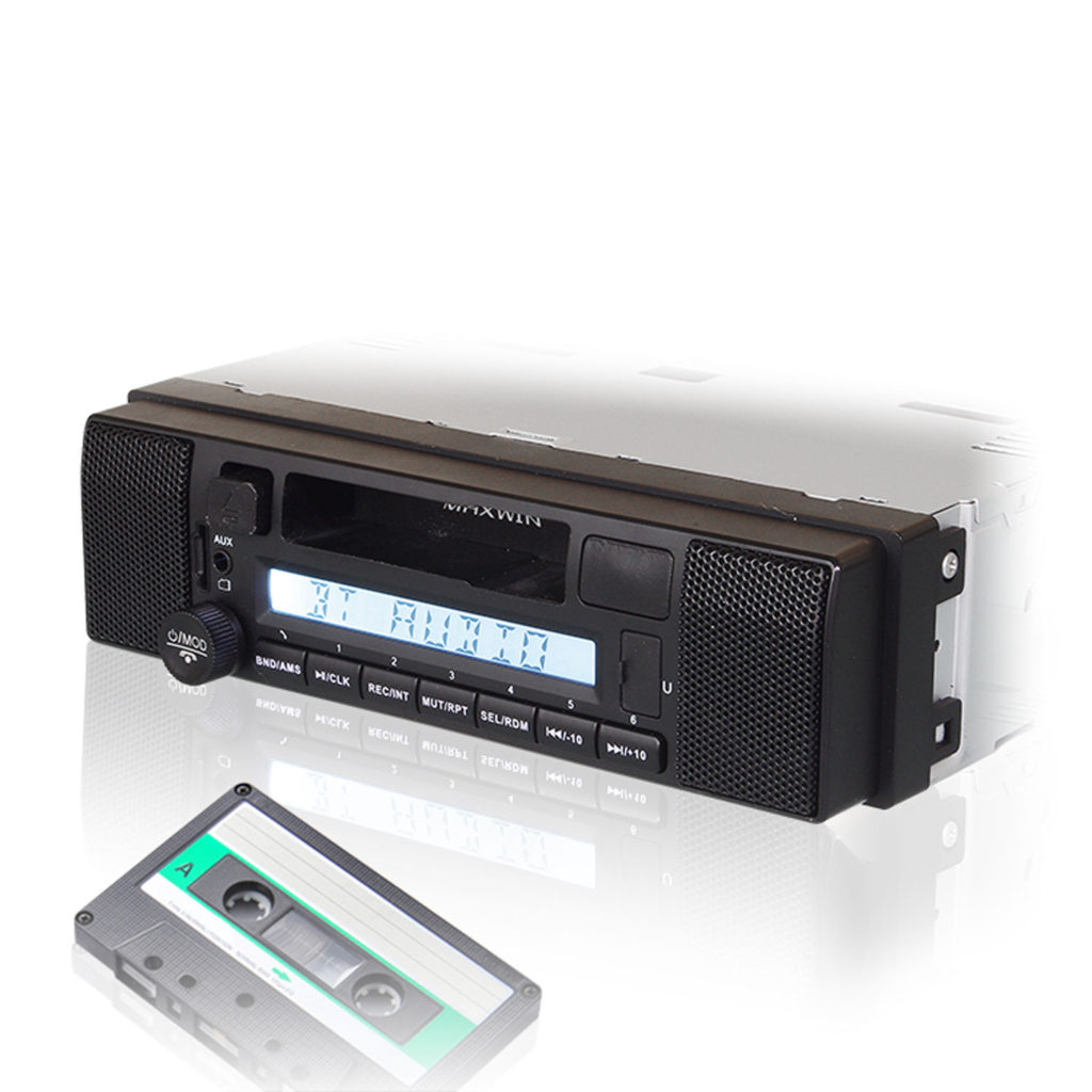 Bluetooth内蔵スピーカー搭載メディアカセットデッキ 1DINSP005