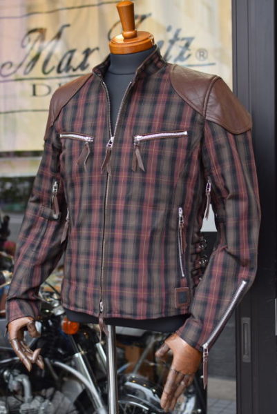 タータンチェックシングルライダースジャケット | マックスフリッツ