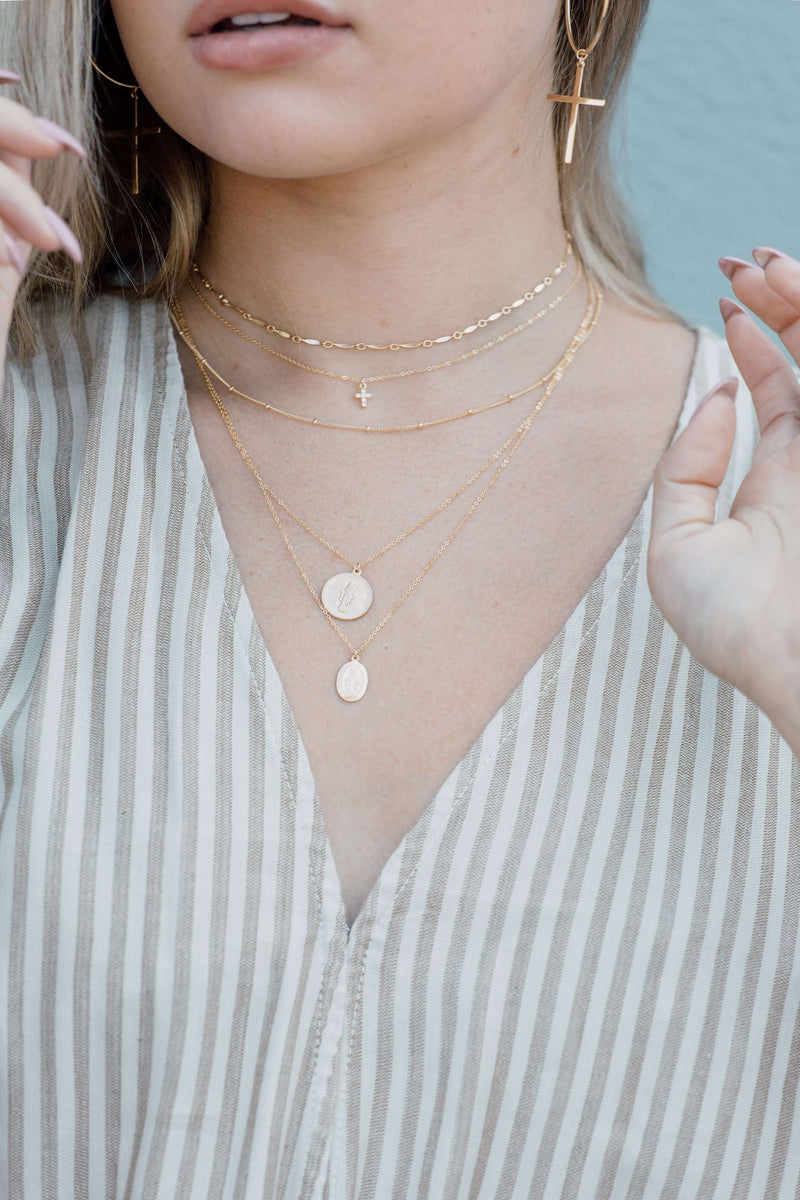 Mini CZ Cross Necklace – May Martin