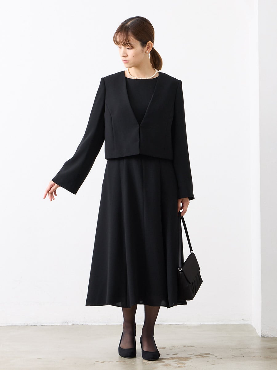 喪服・礼服】【夏用喪服】【マシンウォッシャブル】フレアスリーブ