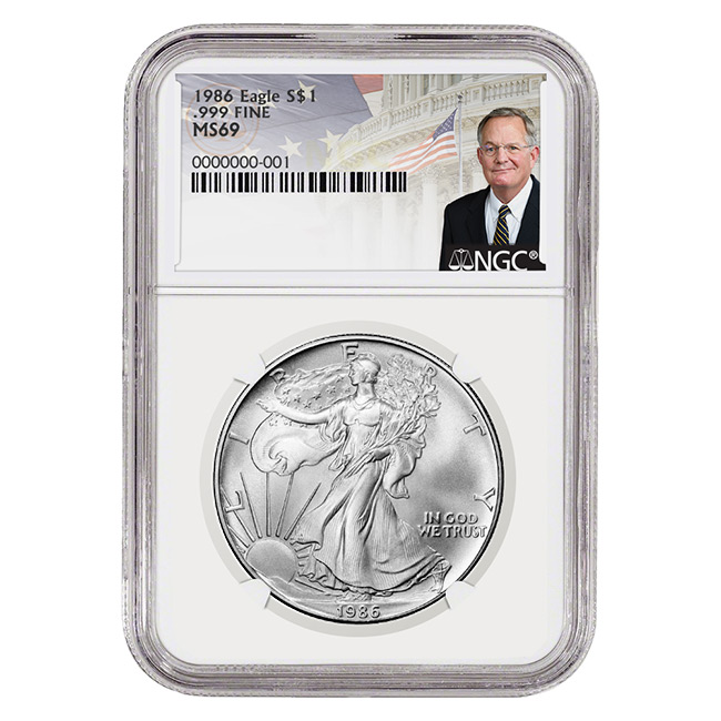 1986 $1 Silver American Eagle MS69 | U.S.Gold Bureau