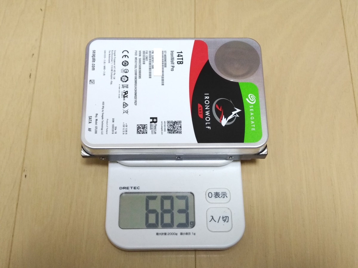 Seagate IronWolf Pro 14TB ST14000NE0008をレビュー！データ