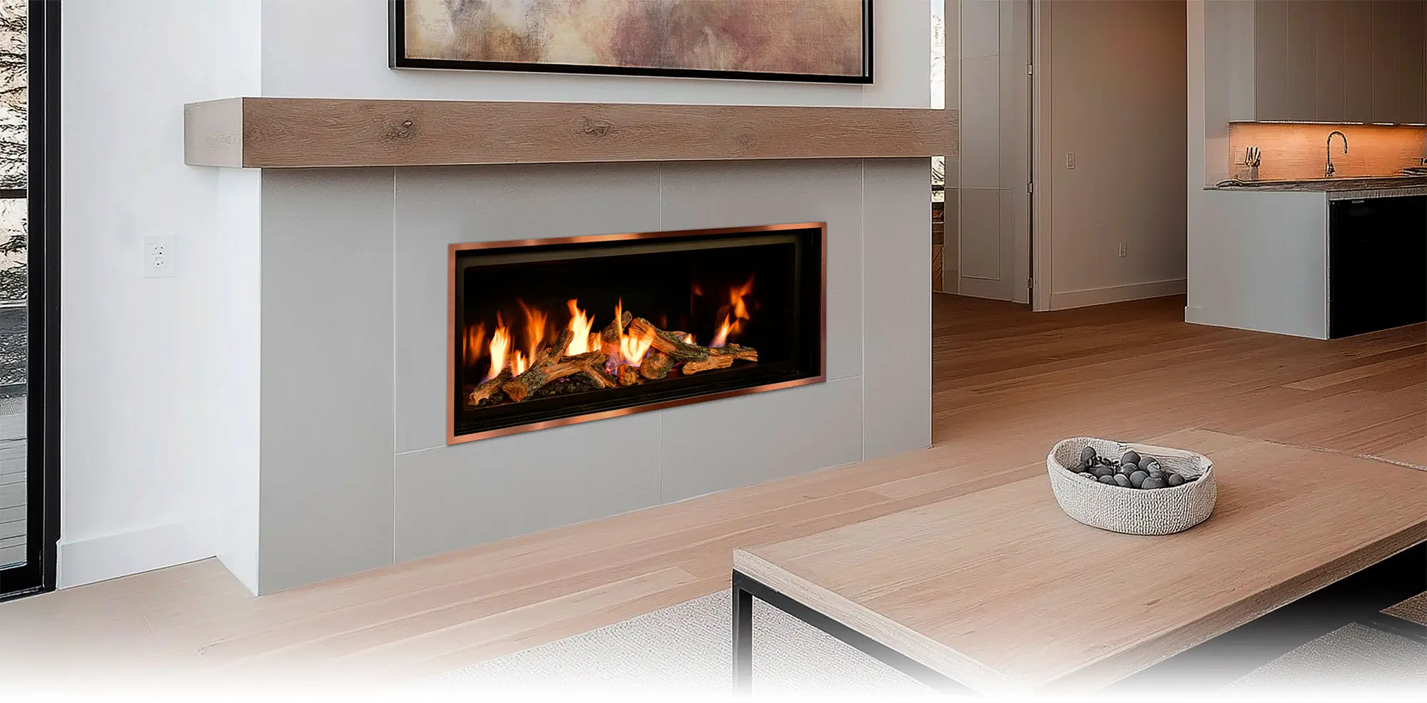 ML48 Timberline Linear Gas Fireplace - Mendota Hearth