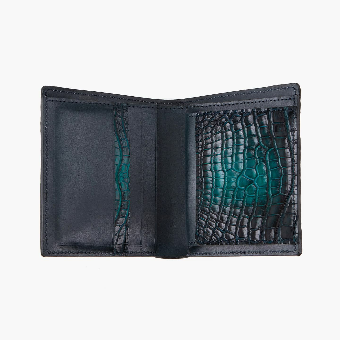 ナイルクロコダイル 手染めハーフウォレット | 大人のバッグ・財布
