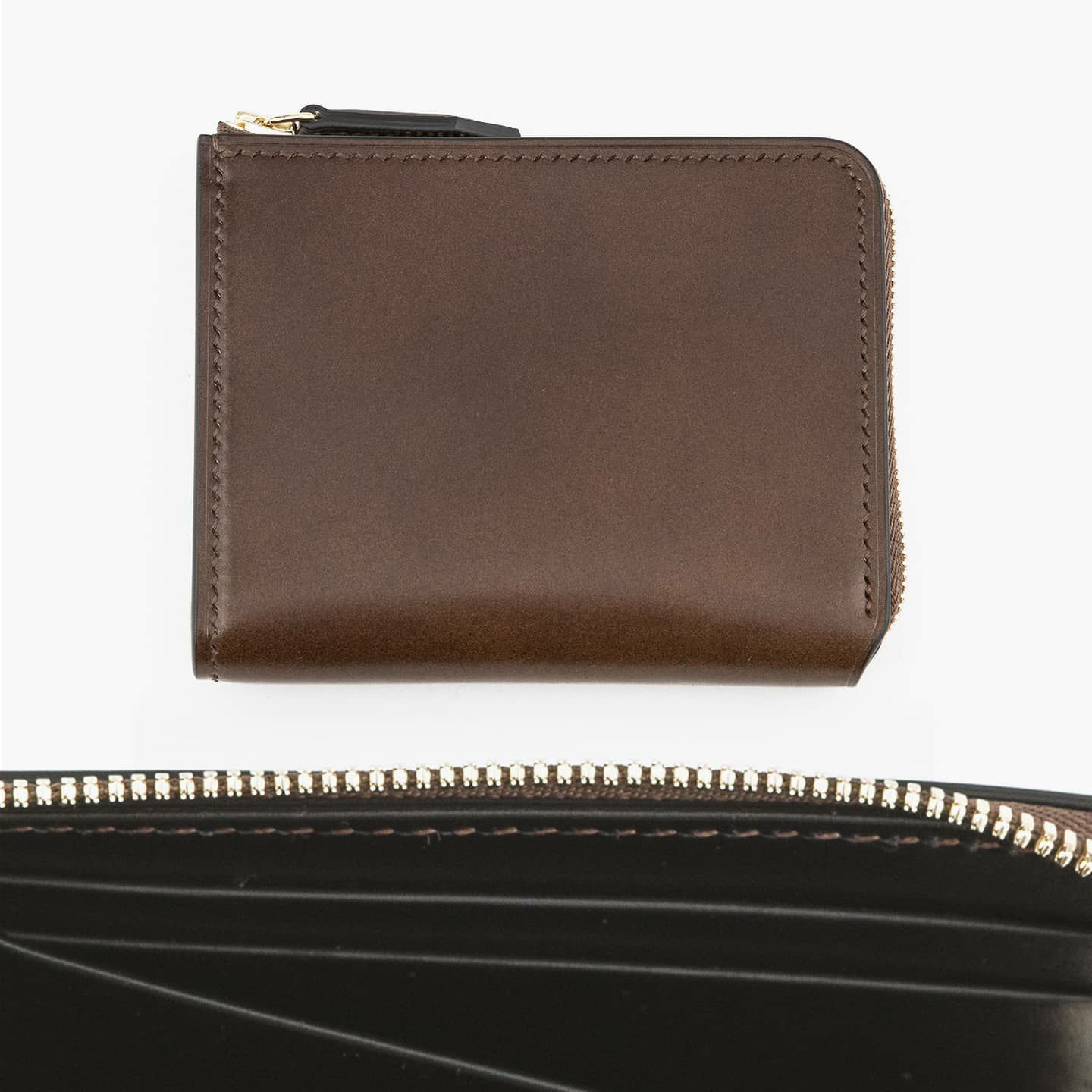 アニリン染めコードバン L字ジップハーフウォレット | 大人のバッグ