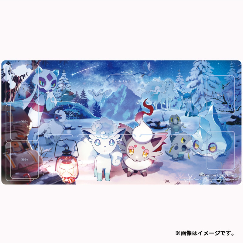 ポケモンカードゲーム ラバープレイマット Snowy Gathering - Meccha Japan