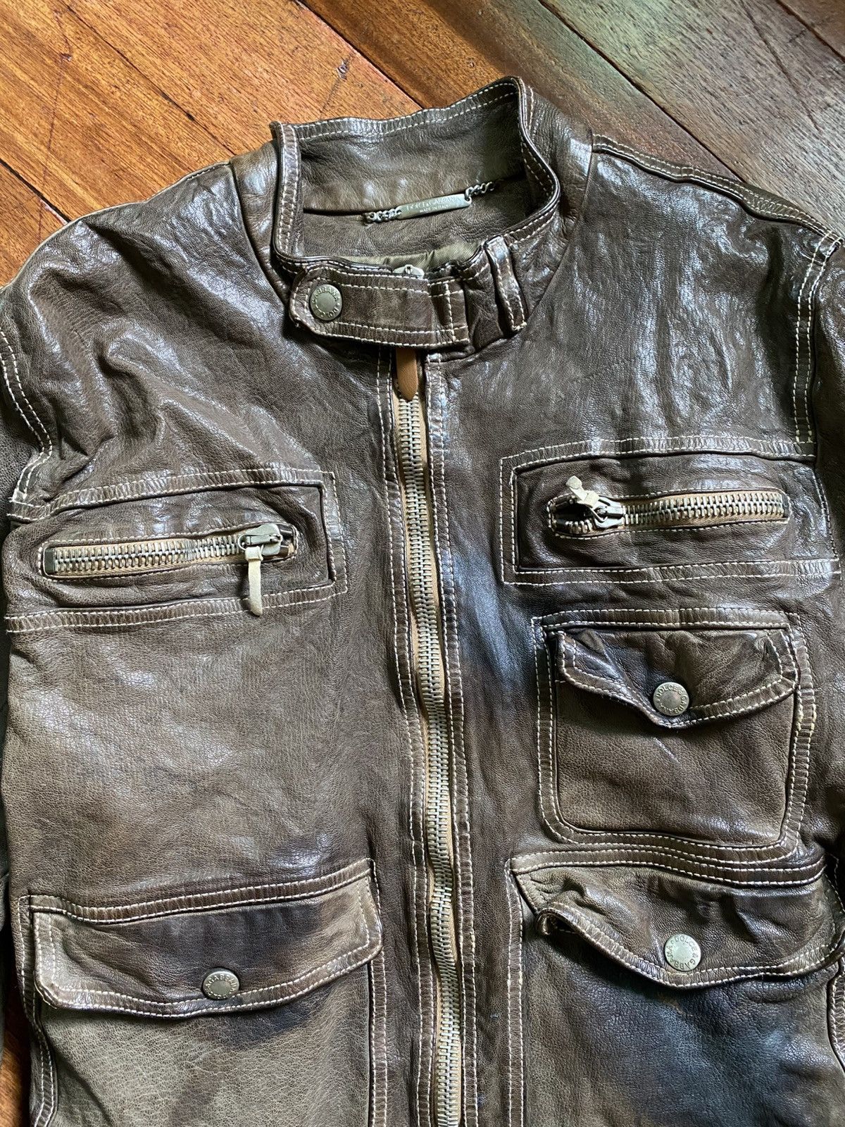 2000s - Archive -Dolce & Gabbana- Multipocket Leather Jacket
