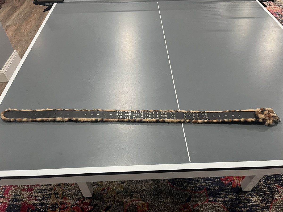 Kim Krueger × Playboi Carti Kim Krueger Studded Leopard Fur Belt