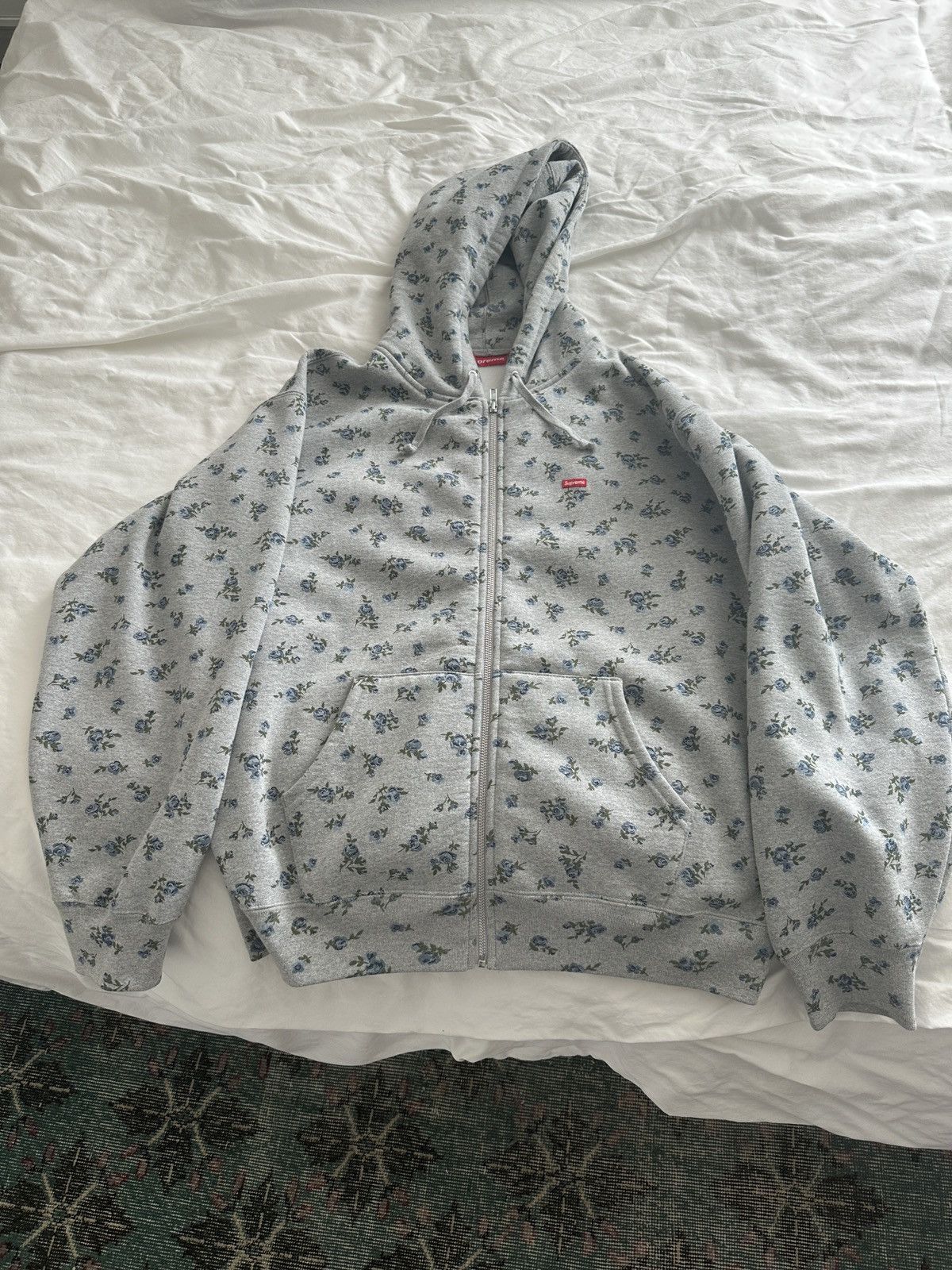 Supreme Supreme Small Box Zip Up Hoodie Sweatshirt FW23 Flowers