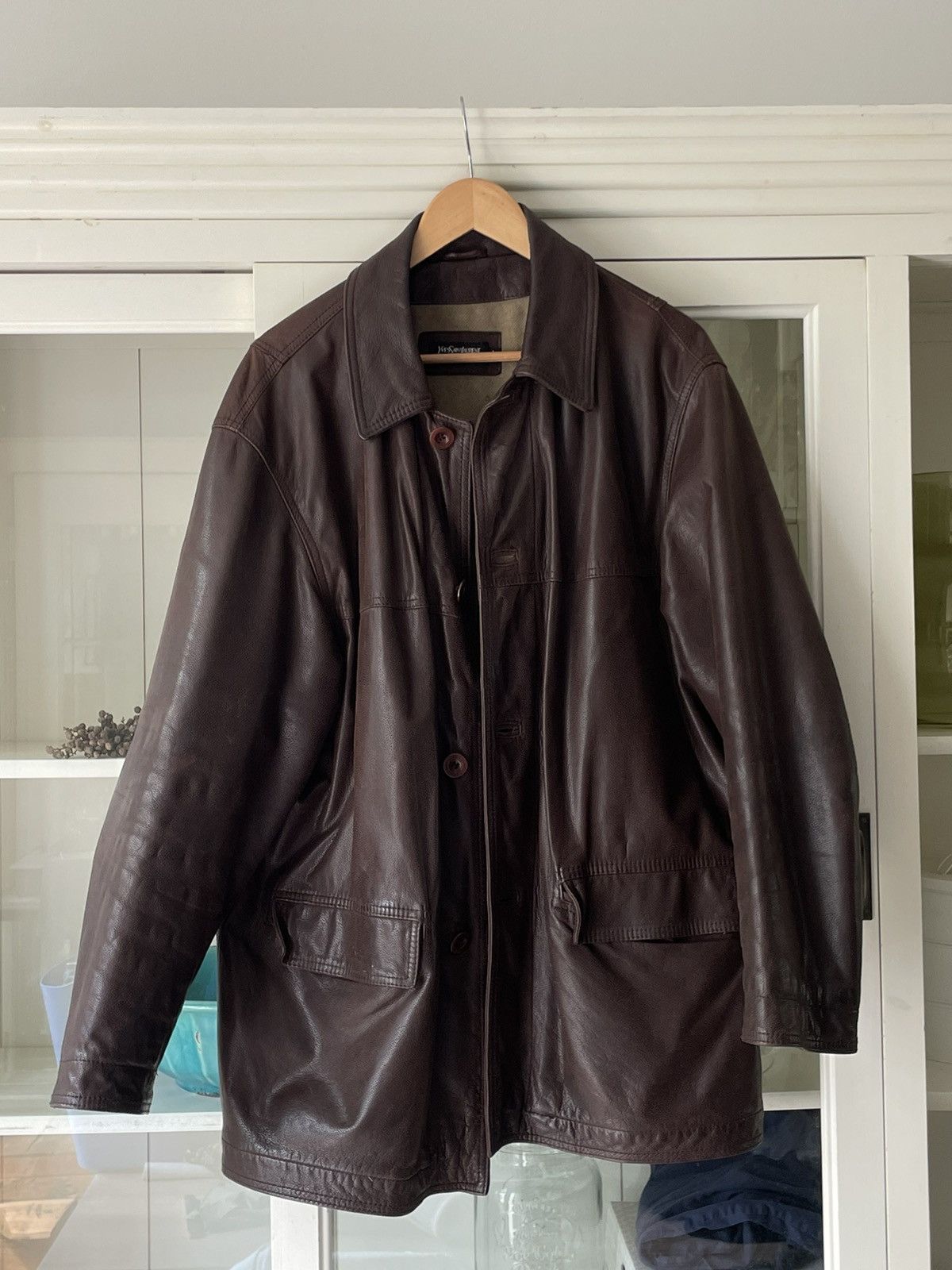 Yves Saint Laurent Yves Saint Laurent Pour Homme Brown Leather