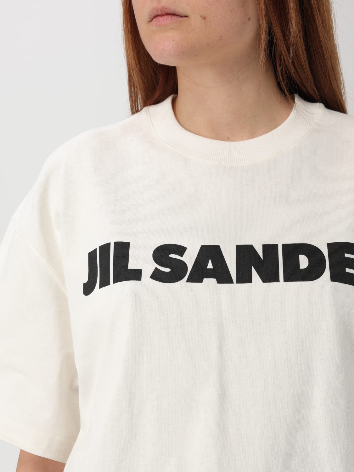 Jil Sander T-shirt woman - Yellow Cream | J03GC0137J45148 | GIGLIO.COM