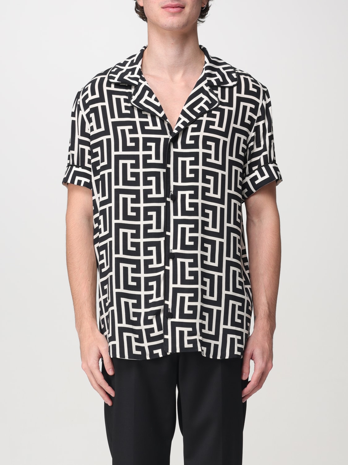 Balmain Shirt men - Black | EH1HN011VD01 | GIGLIO.COM