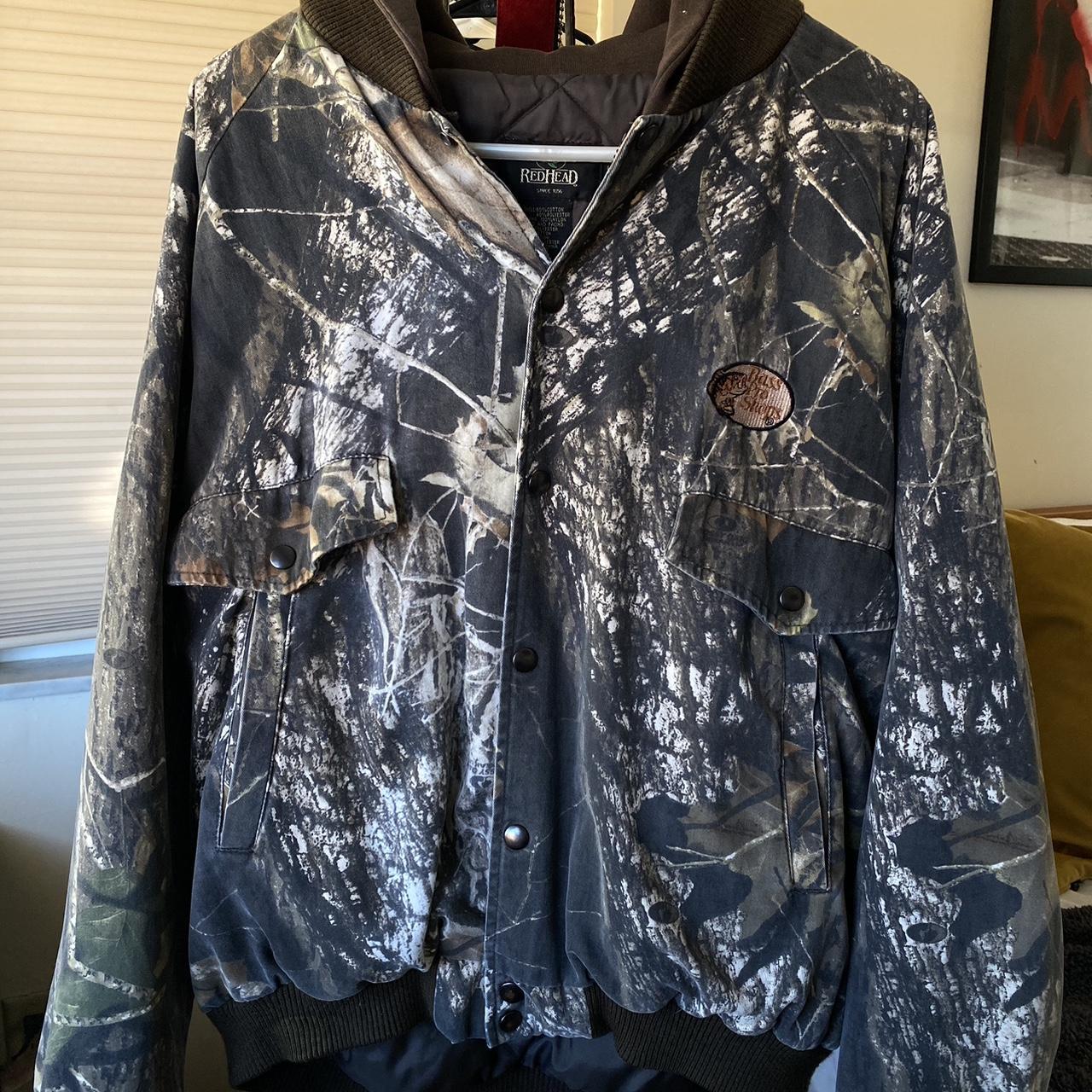 Vintage Bass Pro Shop Camo Jacket/ Hoodie Size Men's | Depop