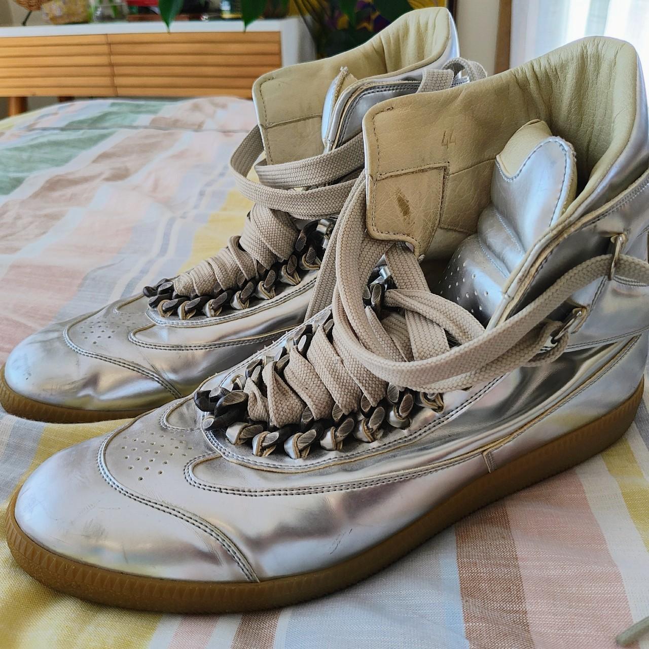 Maison Martin Margiela line 22 silver leather high | Depop