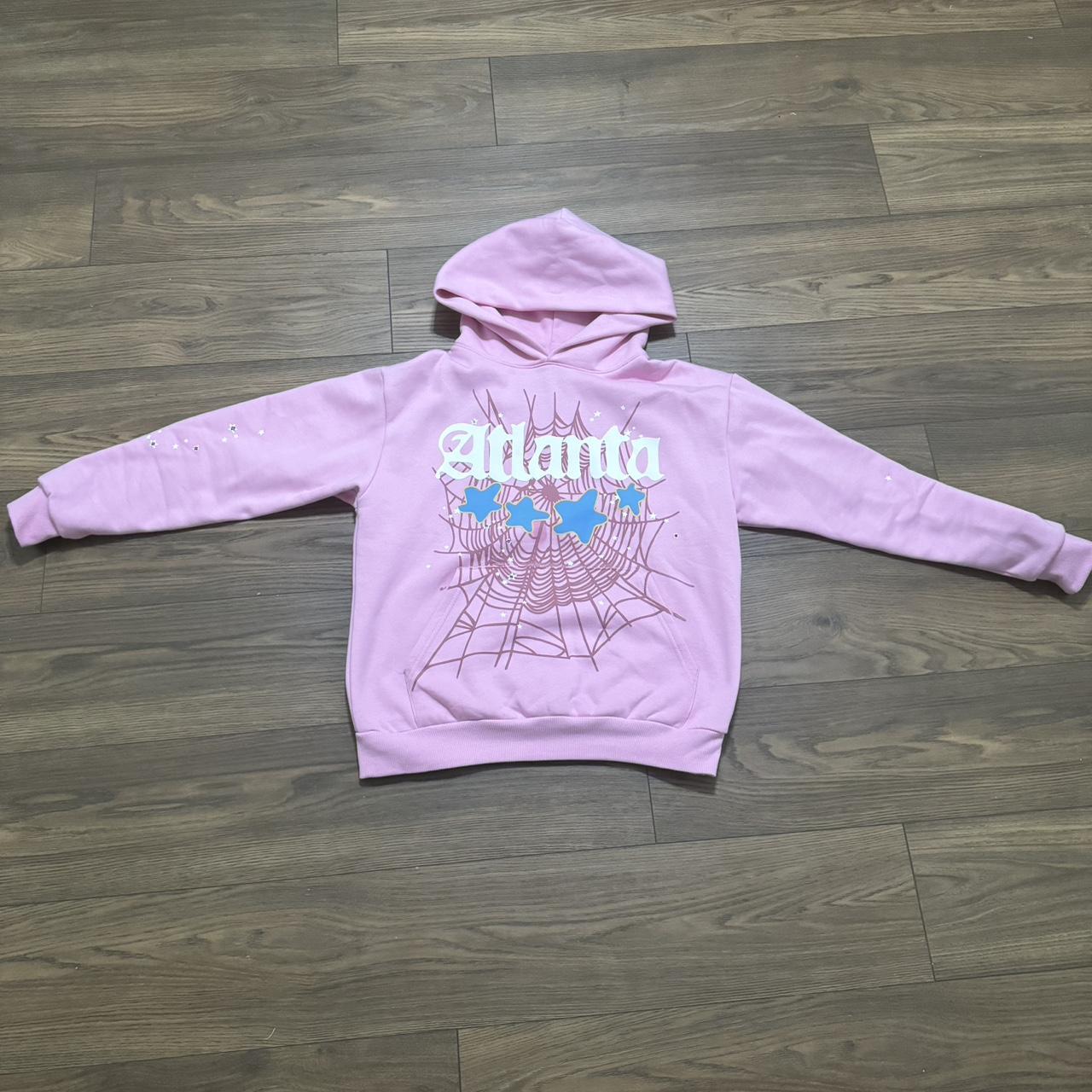 PINK SP5DER ATLANTA HOODIE PINK SP5DER HOODIE SIZE | Depop