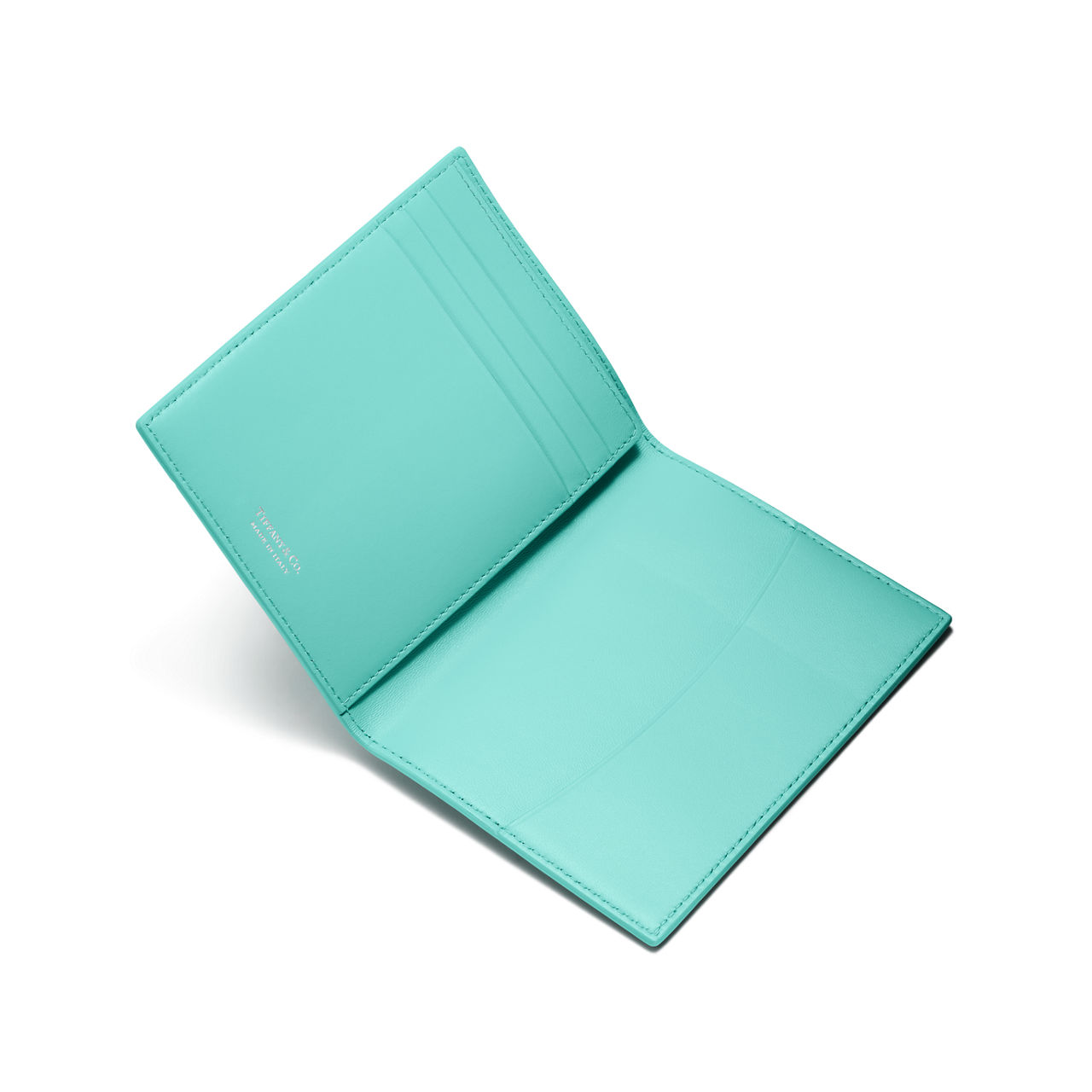 Return to Tiffany™:Passport Cover in Tiffany Blue® Leather